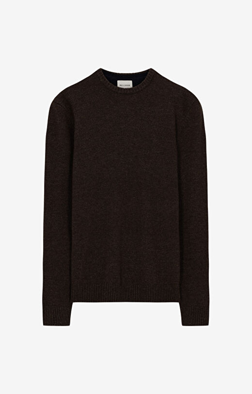 Melanżowy sweter z wełną