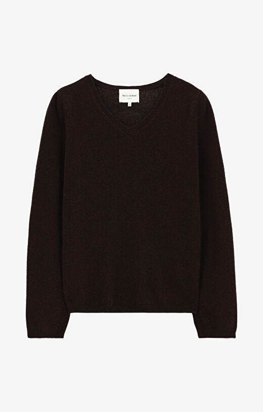 Sweter v-neck z kaszmiru