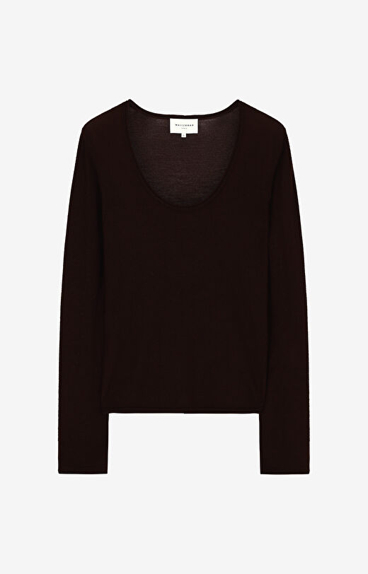 Dopasowany sweter z wełny merino
