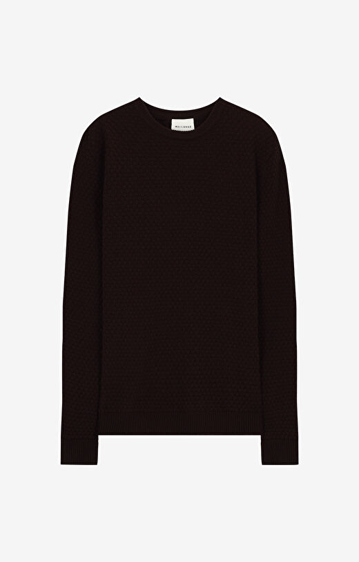 Strukturalny sweter z wełną