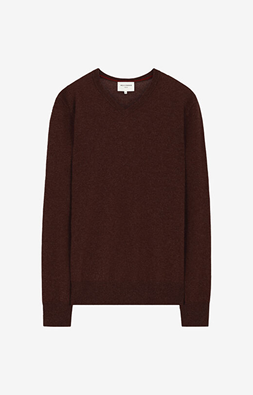 Sweter z melanżowej wełny merino