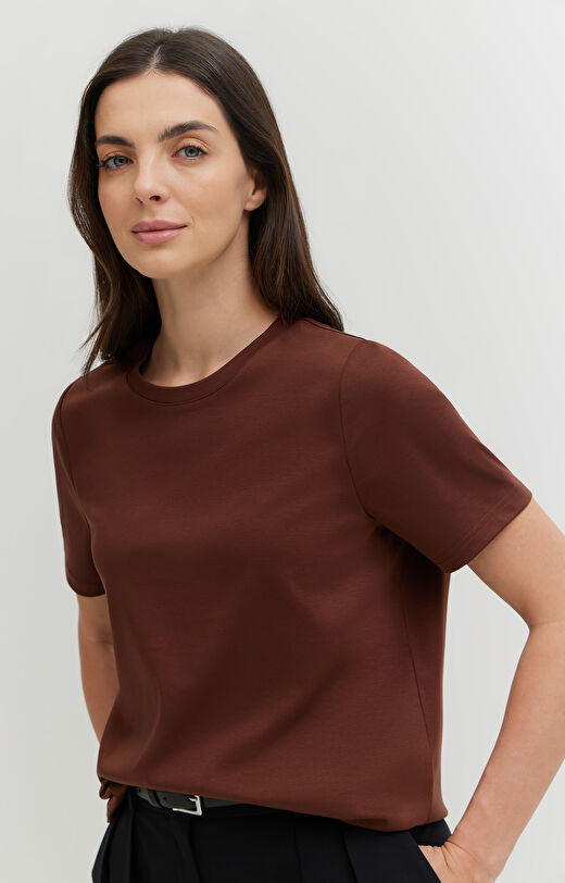 T-shirt z bawełny podwójnie merceryzowanej