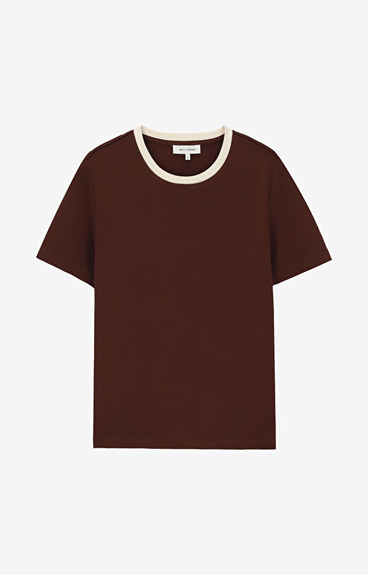 T-shirt z bawełny organicznej z kontrastem