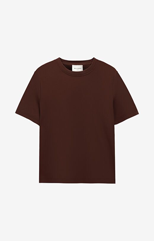 T-shirt regular z bawełny merceryzowanej