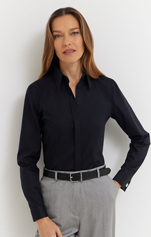 Koszula z bawełny organicznej na spinki