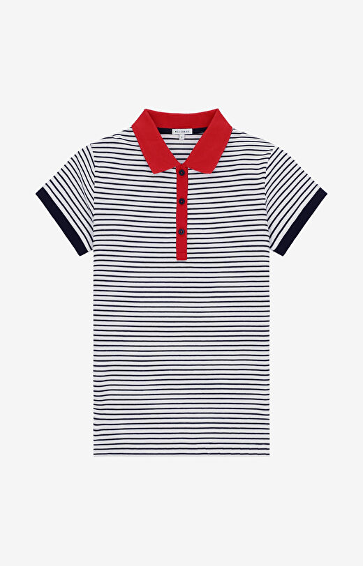 Polo w paski z bawełny organicznej