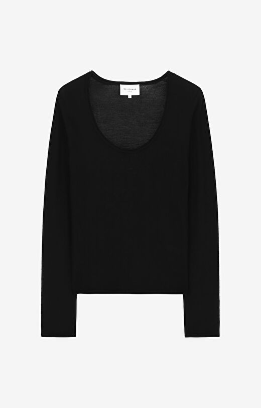 Dopasowany sweter z wełny merino