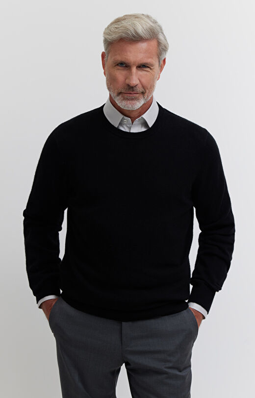 Sweter z melanżowej wełny merino