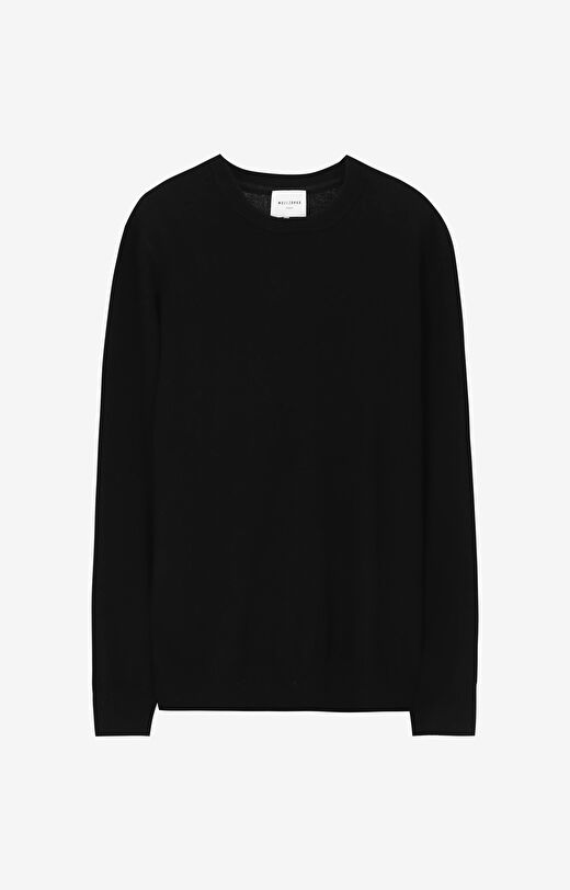Sweter z melanżowej wełny merino