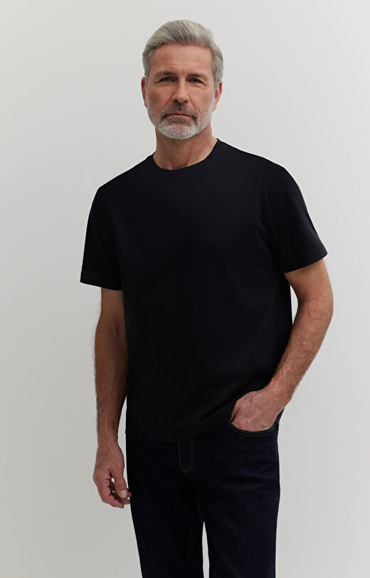 T-shirt z bawełny merceryzowanej