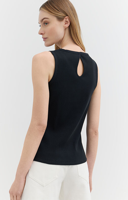 Prążkowany top z bawełną organiczną