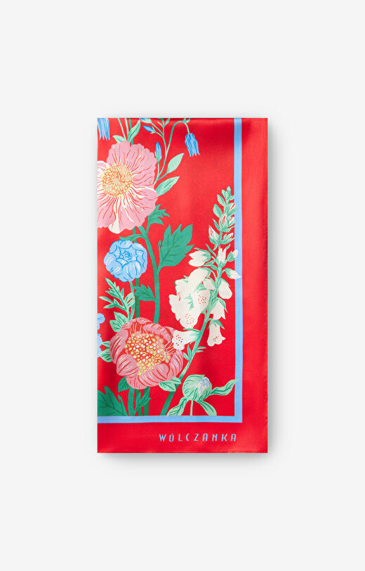 Jedwabna chusta w kwiaty