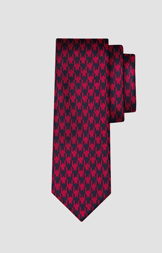 Jedwabny krawat w pepitkę