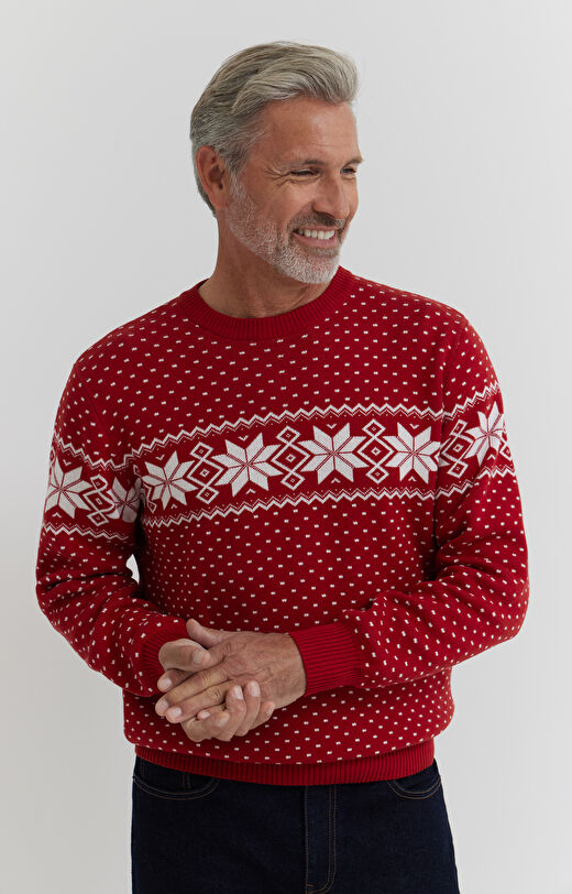 Świąteczny sweter z bawełny