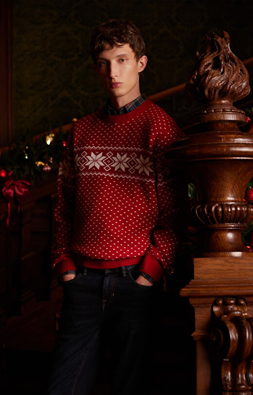 Świąteczny sweter z bawełny