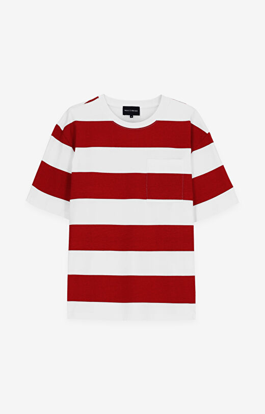 T-shirt z bawełny organicznej w pasy