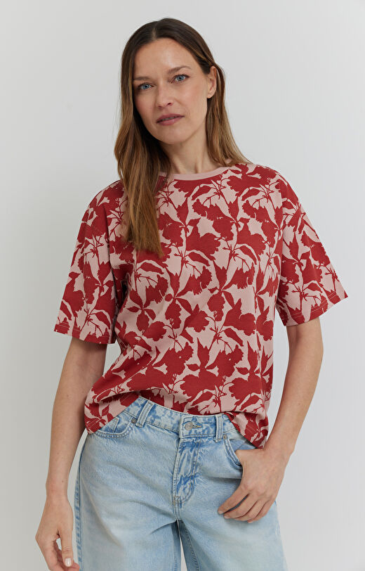 T-shirt z merceryzowanej bawełny organicznej