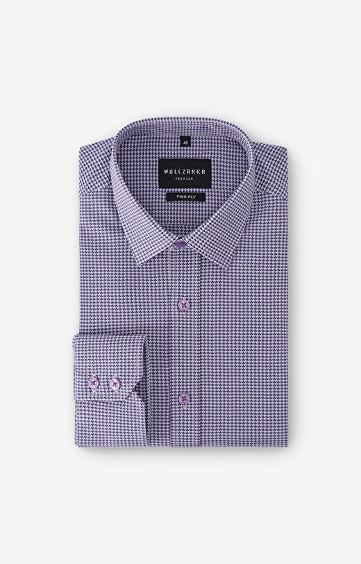 Koszula z bawełny merceryzowanej ze strukturą