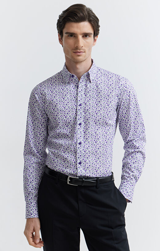 Koszula z bawełny organicznej w kwiaty