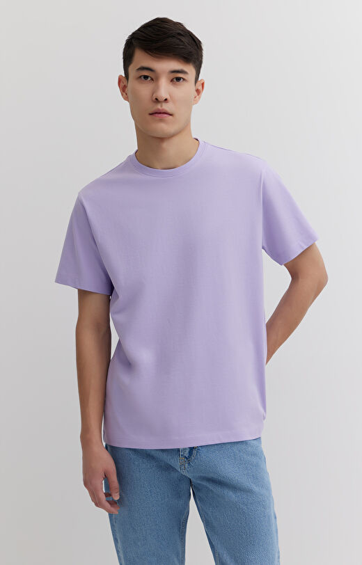 T-shirt z bawełny merceryzowanej