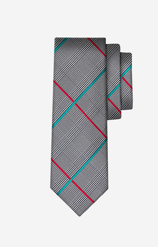 Jedwabny krawat w kratkę