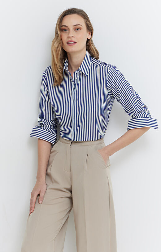 Koszula w paski z bawełny organicznej