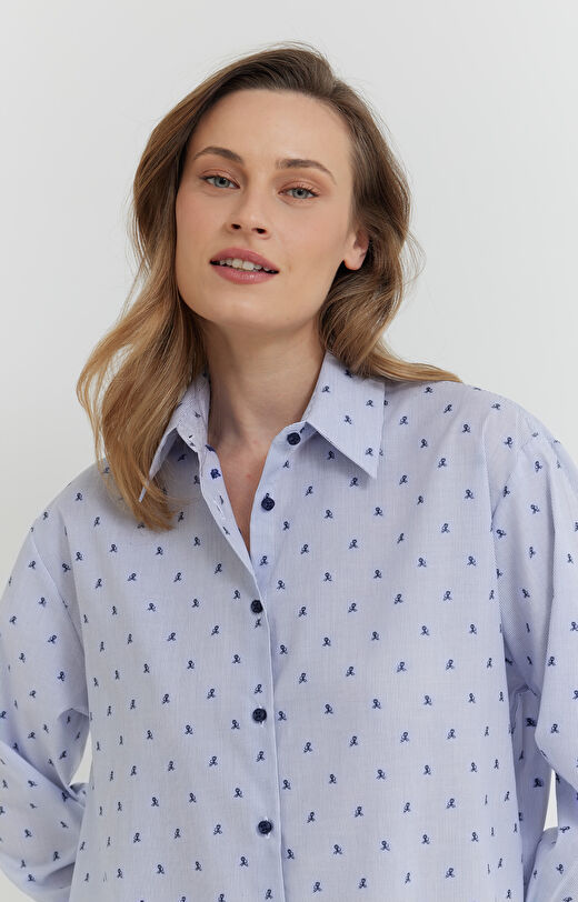 Koszula w prążki ze wzorem