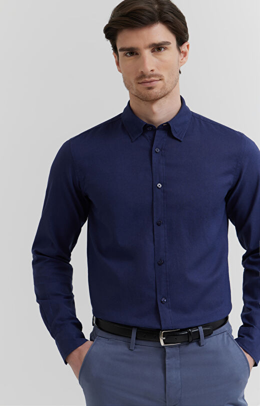 Koszula z mieszanki lnu i bawełny