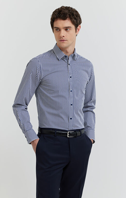 Koszula z bawełny organicznej w paski