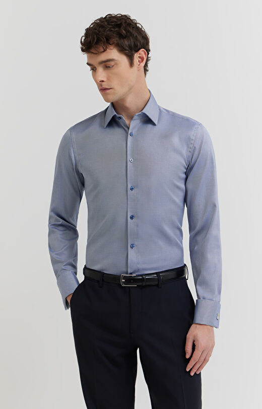 Koszula z diagonalu na spinki