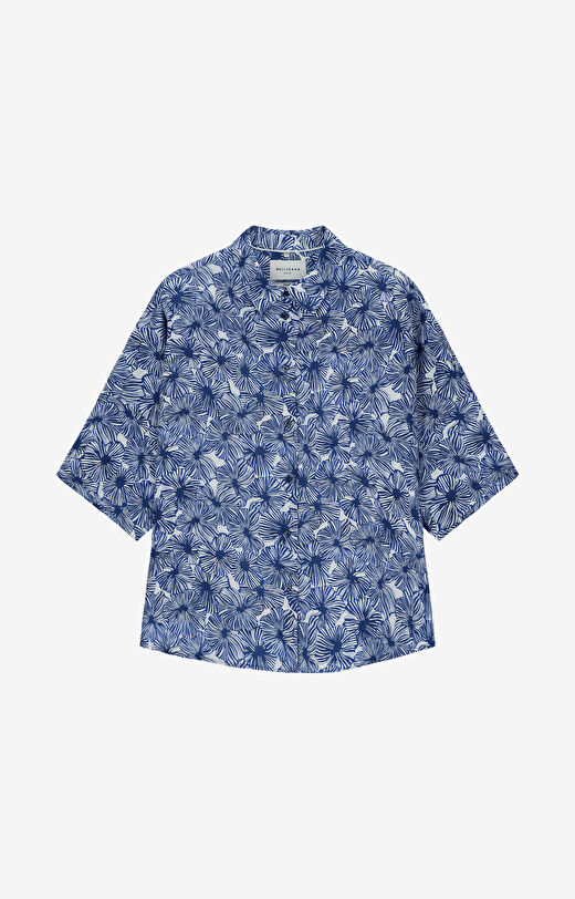 Lniana koszula z krótkim rękawem