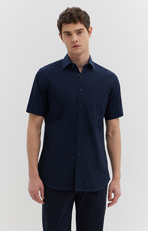 Koszula z krótkim rękawem w kropki