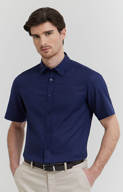 Koszula z mieszanki lnu i bawełny