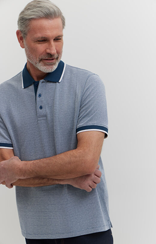 Polo z bawełny organicznej z kontrastem