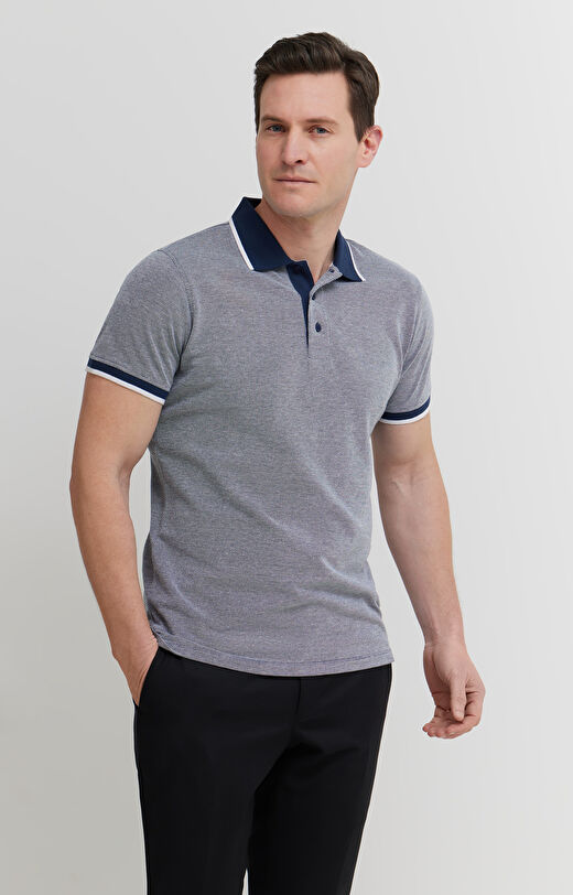 Polo z bawełny organicznej z kontrastem