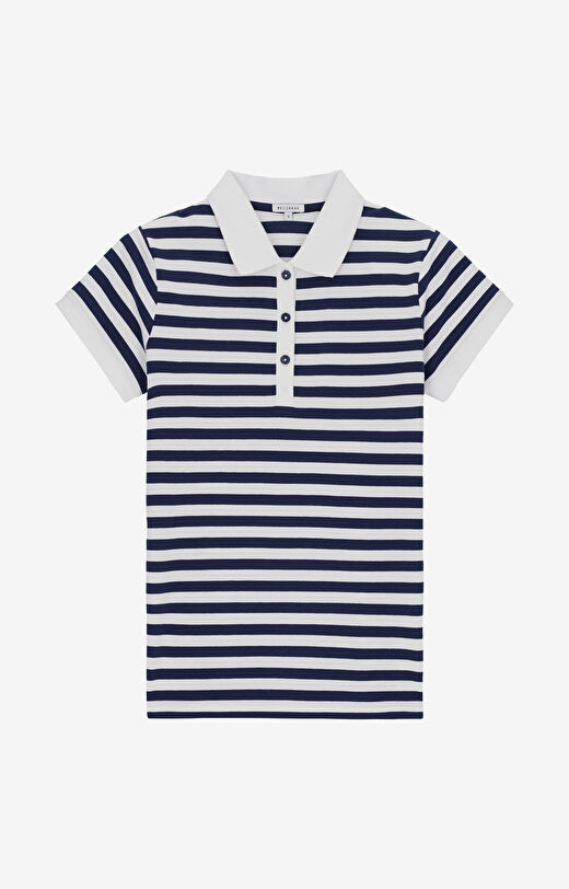 Polo w paski z bawełny organicznej