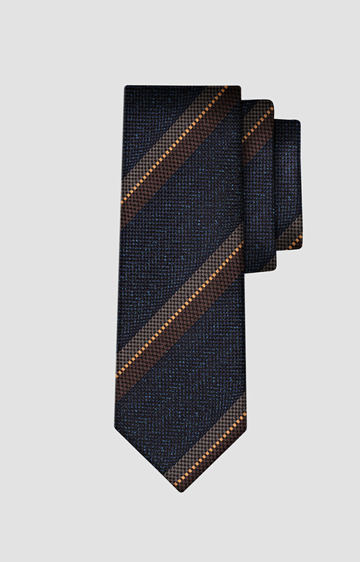 Jedwabny krawat z dodatkiem bawełny