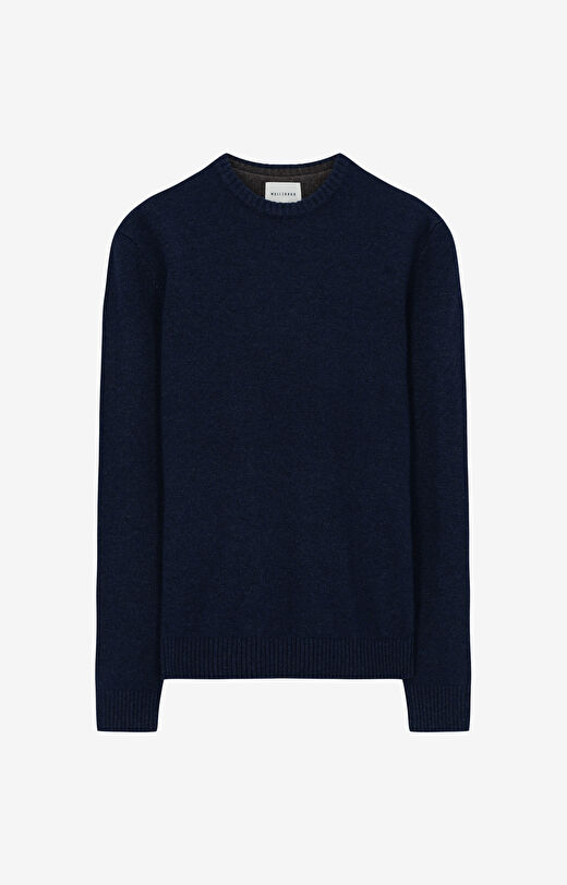 Melanżowy sweter z wełną