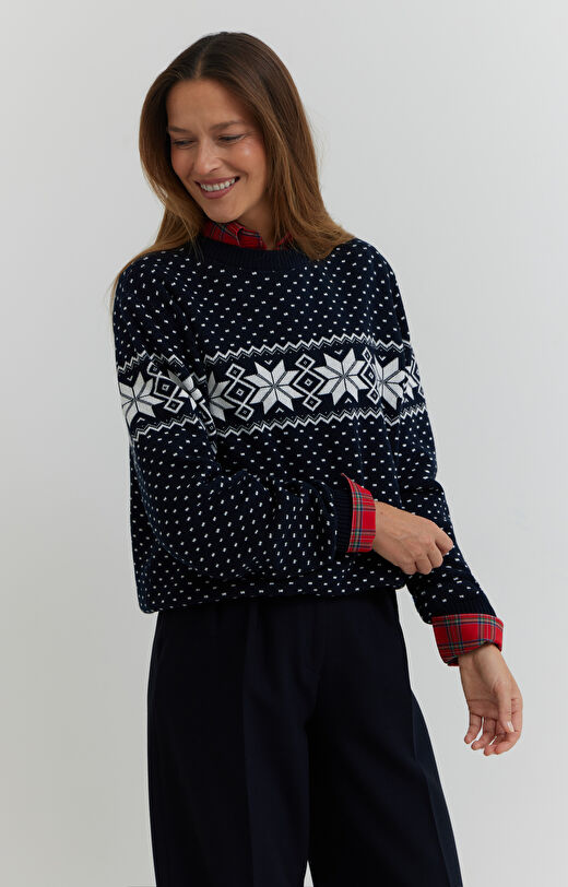 Świąteczny sweter z bawełny