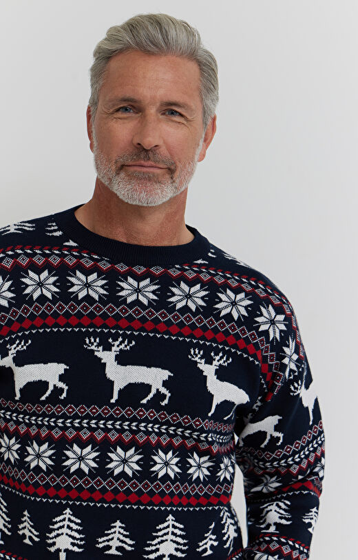 Sweter z bawełny z nadrukiem