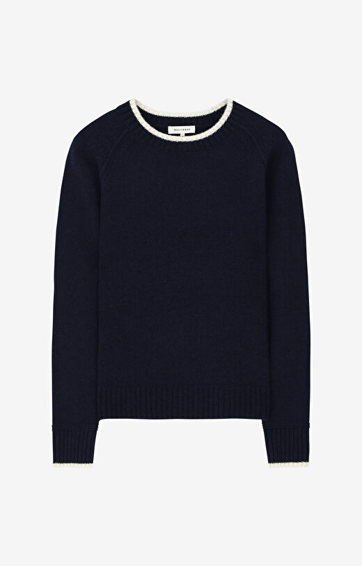 Melanżowy sweter z wełny