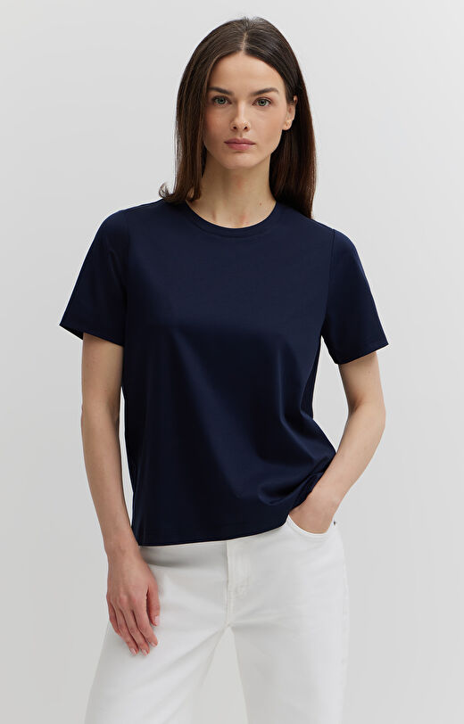 T-shirt z bawełny podwójnie merceryzowanej