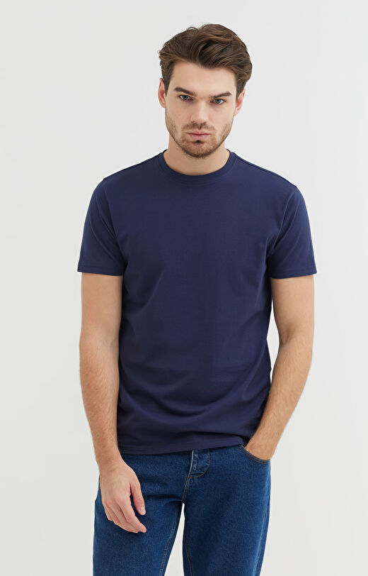 T-shirt z bawełny merceryzowanej