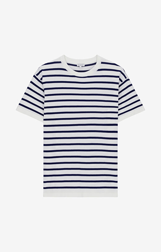 T-shirt z dzianiny w paski