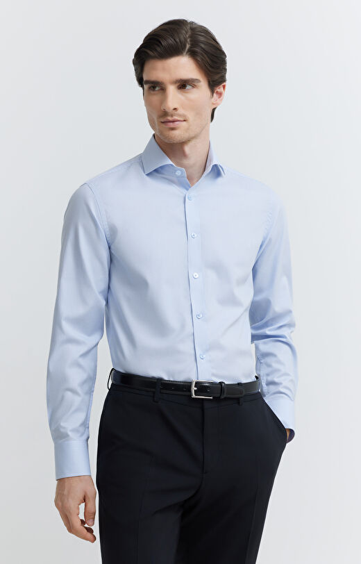 Koszula o splocie dobby