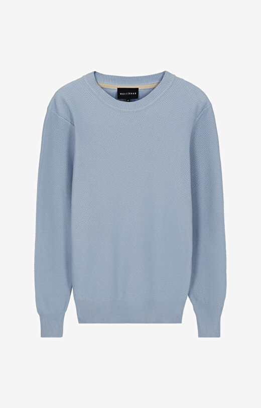 Sweter z bawełny strukturalnej