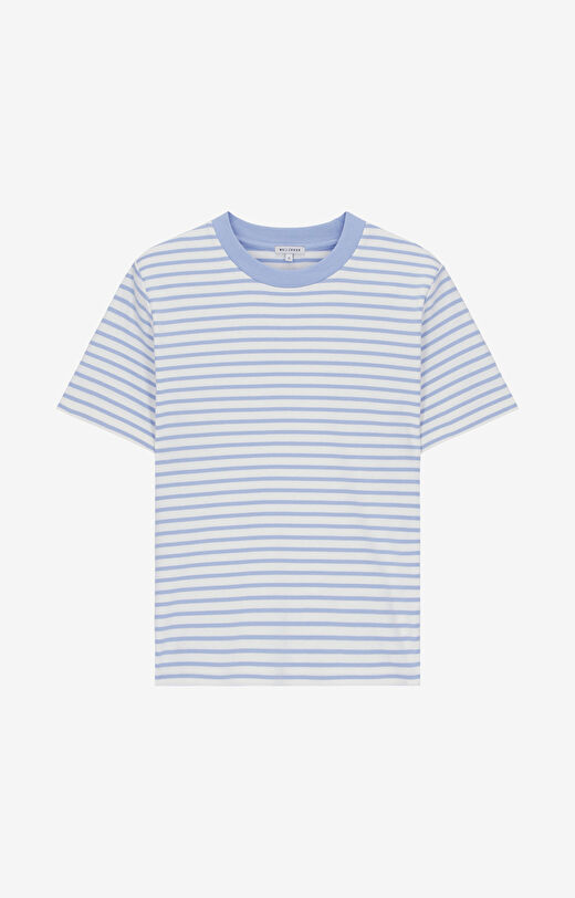 T-shirt w paski z bawełny organicznej