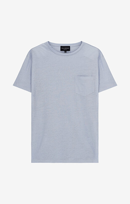 T-shirt z mieszanki lnu i wiskozy