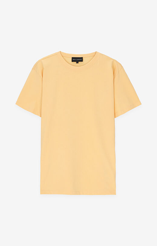 Gładki t-shirt o regularnej sylwetce