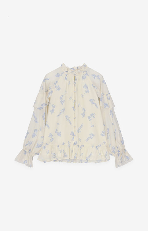 Bluzka z falbanami w kwiaty